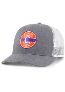 47 Clemson Tigers Hash Mark Trucker Adjustable Hat - Charcoal