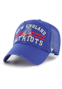 47 New England Patriots Historic Highpointe Clean Up Adjustable Hat - Blue