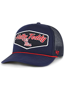 47 Ole Miss Rebels Local Patch Trucker Adjustable Hat - Navy Blue