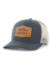 47 Ole Miss Rebels Rawhide Trucker Adjustable Hat - Navy Blue