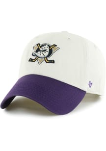 47 Anaheim Ducks Sidestep Clean Up Adjustable Hat - Ivory