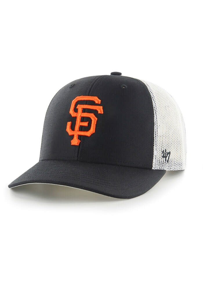47 San Francisco Giants BLACK Trucker Adjustable Hat - 47000842