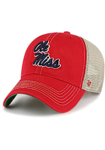 47 Ole Miss Rebels Trawler Clean Up Adjustable Hat - Red