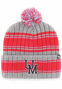 47 Ole Miss Rebels Dark Grey Vintage Rexford Cuff Pom Mens Knit Hat
