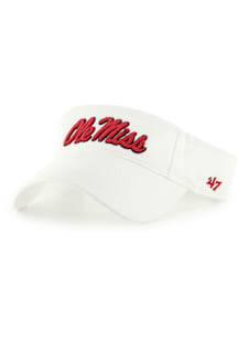 47 Ole Miss Rebels Mens White Clean Up Adjustable Visor