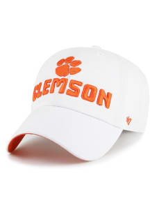 47 Clemson Tigers White Luminance Clean Up Womens Adjustable Hat