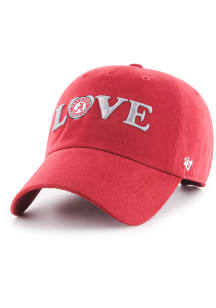 47 Alabama Crimson Tide Red Love Script Clean Up Womens Adjustable Hat