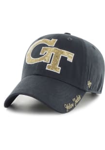47 GA Tech Yellow Jackets Navy Blue Sparkle Clean Up Womens Adjustable Hat