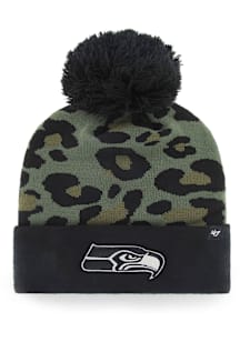47 Seattle Seahawks Green Bagheera Cuff Pom Womens Knit Hat