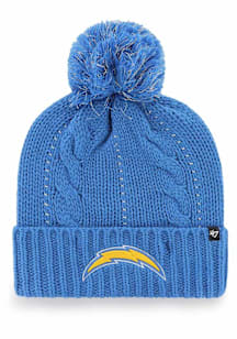 47 Los Angeles Chargers Blue Bauble Cuff Pom Womens Knit Hat