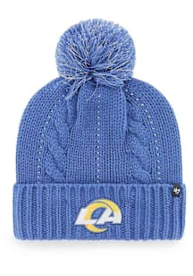 47 Los Angeles Rams Blue Bauble Cuff Pom Womens Knit Hat