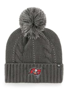 47 Tampa Bay Buccaneers Graphite Bauble Cuff Pom Womens Knit Hat