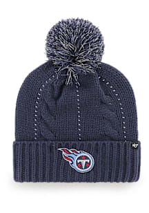 47 Tennessee Titans Navy Blue Bauble Cuff Pom Womens Knit Hat