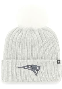 47 New England Patriots Grey Koda Cuff Pom Womens Knit Hat