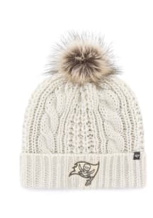 47 Tampa Bay Buccaneers White Meeko Cuff Pom Womens Knit Hat