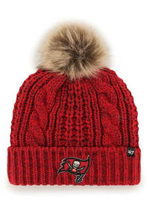 47 Tampa Bay Buccaneers Red Meeko Cuff Pom Womens Knit Hat