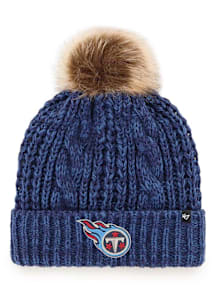 47 Tennessee Titans Navy Blue Meeko Cuff Pom Womens Knit Hat