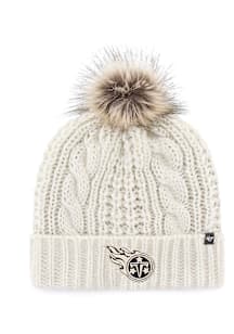 47 Tennessee Titans White Meeko Cuff Pom Womens Knit Hat