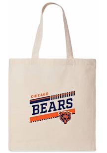 Chicago Bears White Canvas Tote