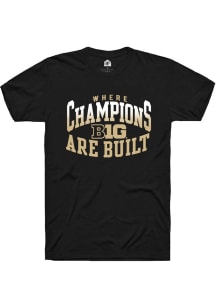 Big Ten Black Rally Champs Arch Design Short Sleeve T Shirt