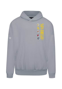 Levelwear San Diego Padres Mens Grey Contact Lineup Long Sleeve Hoodie
