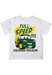 Vive La Fete George Mason University Toddler White Full Speed Short Sleeve T-Shirt