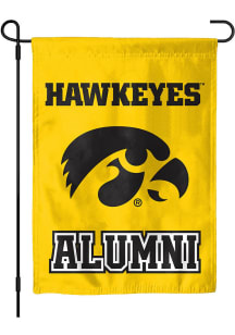 Black Iowa Hawkeyes Alumni Garden Flag