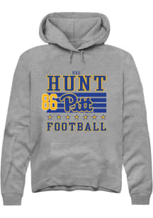 Max Hunt Rally Mens Grey Pitt Panthers NIL Striped Player Hood