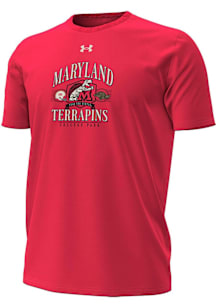 Under Armour Maryland Terrapins Red Football Homecoming 2025 Short Sleeve T Shirt