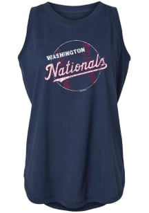 Washington Nationals Womens Blue Relaxed Tank Top