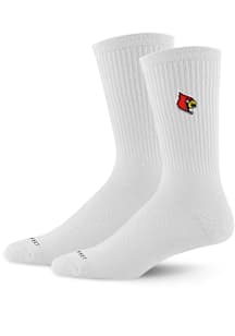Louisville Cardinals Team Logo Mens Crew Socks