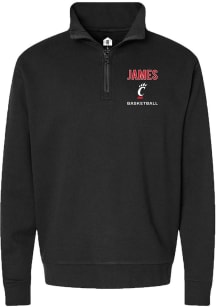 Jizzle James Mens Rally Black Cincinnati Bearcats NIL Embroidered Qtr Zip Pullover