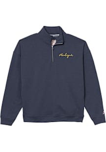 Michigan Wolverines Womens Navy Blue Victory Springs Qtr Zip