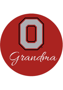 Red Ohio State Buckeyes 3&quot; Grandma Button