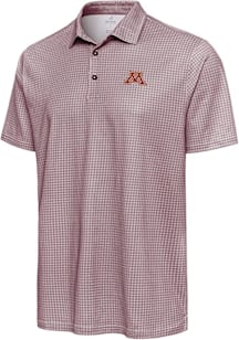 Antigua Minnesota Golden Gophers Mens White Breeze Short Sleeve Polo