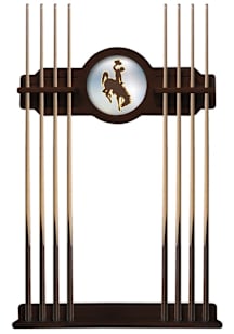 Wyoming Cowboys Solid Wood Cue Rack Pool Table