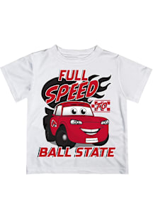 Vive La Fete Ball State Cardinals Infant Full Speed Short Sleeve T-Shirt White