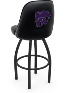 Black K-State Wildcats Padded Swivel Pub Stool