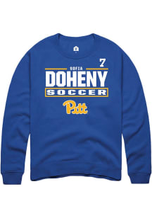 Sofia Doheny Rally Mens Blue Pitt Panthers NIL Stacked Box Player Crew