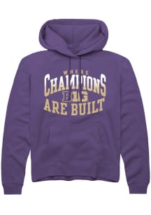 Mens Big Ten Purple Rally Champs Arch Design Hooded Sweatshirt