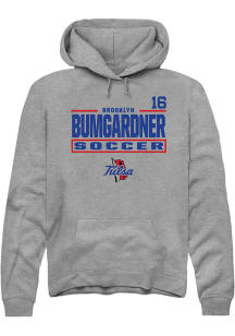 brooklyn bumgardner Rally Mens Graphite Tulsa Golden Hurricane NIL Stacked Box Player Hood