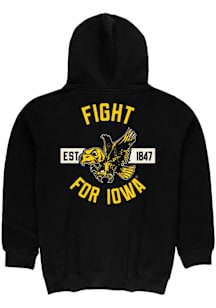 Summit Sportswear Iowa Hawkeyes Mens Black Front Back Long Sleeve Full Zip Jacket