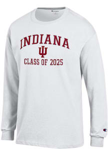 Champion Indiana Hoosiers White Class of 2025 Text Jersey Long Sleeve T Shirt
