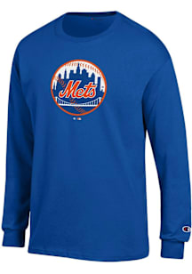 Champion New York Mets Blue Jersey Long Sleeve T Shirt