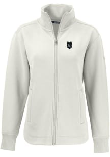 Cutter and Buck Kansas City Royals Womens White Mono Roam Light Weight Jacket