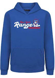 Levelwear New York Rangers Youth Blue Podium Jr Monument Long Sleeve Hoodie