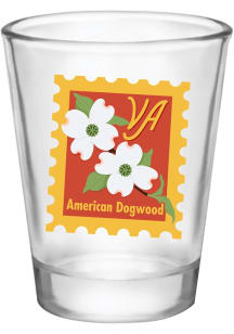 Virginia American Dogwood Stamp 2oz Shot Glass