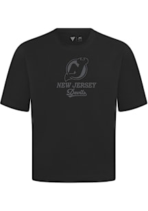Levelwear New Jersey Devils Black Signature Knit Shadow Surge Short Sleeve Fashion T Shirt