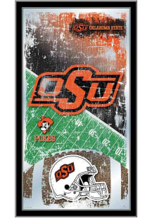 Oklahoma State Cowboys Football Hanging Back Bar Mirror