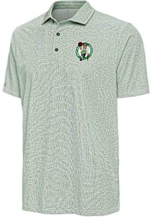 Antigua Boston Celtics Mens Green Pave Short Sleeve Polo